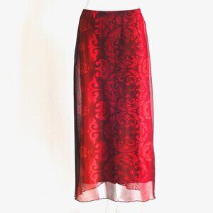 Influence de Naf Naf Viscose Vintage Midi Skirt - France